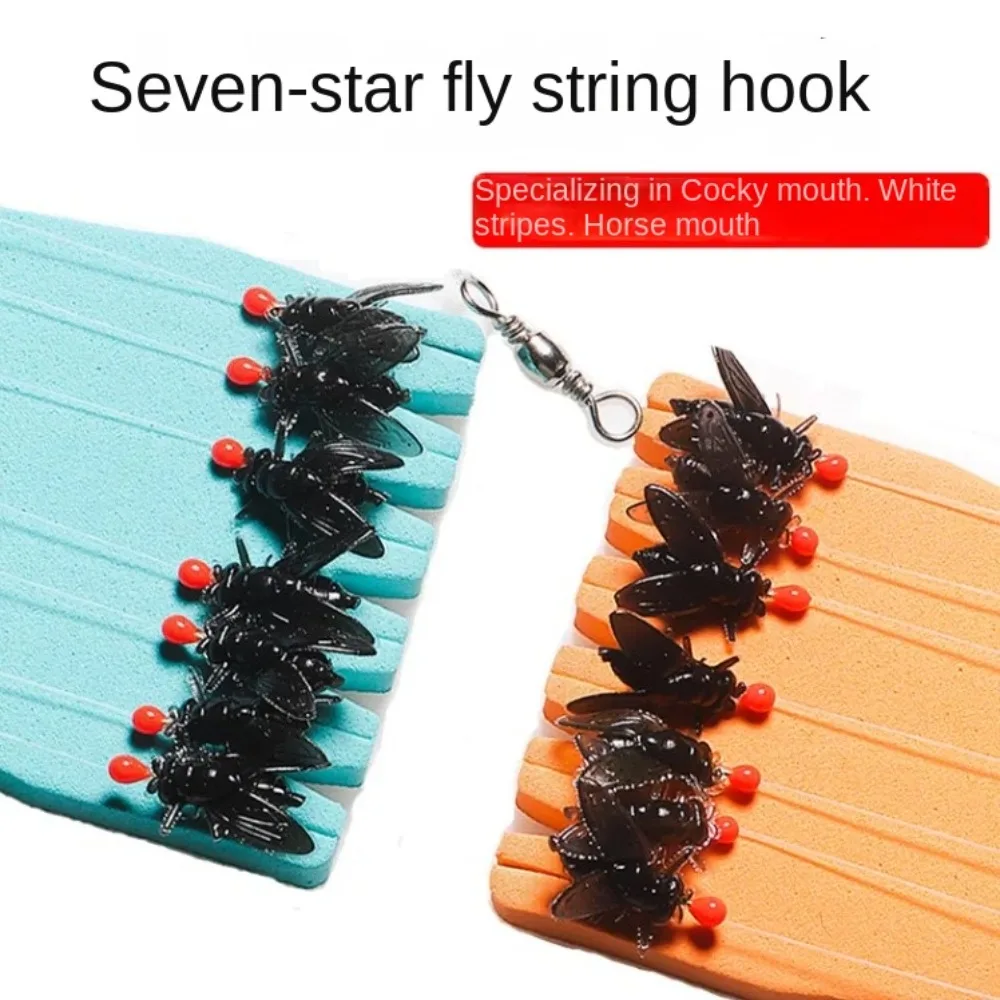 

2set 2025 Long Tail fly Fish Lure Carbon Steel Soft Silicone Head Soft Bait Hook Anti winding String Hook Portable