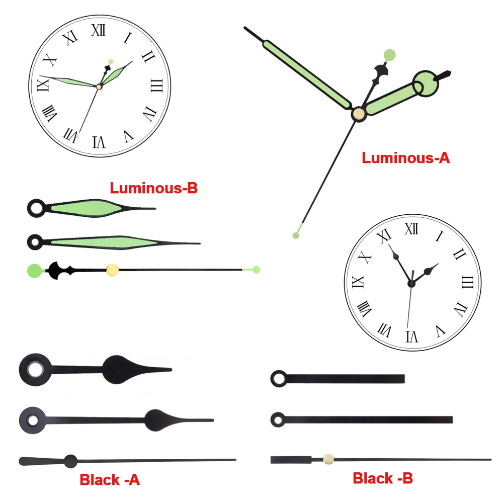 1/6/10 Pack Replacement Clock Hands Kit for Wall Clock Repair, Clock Hands Parts Replacement