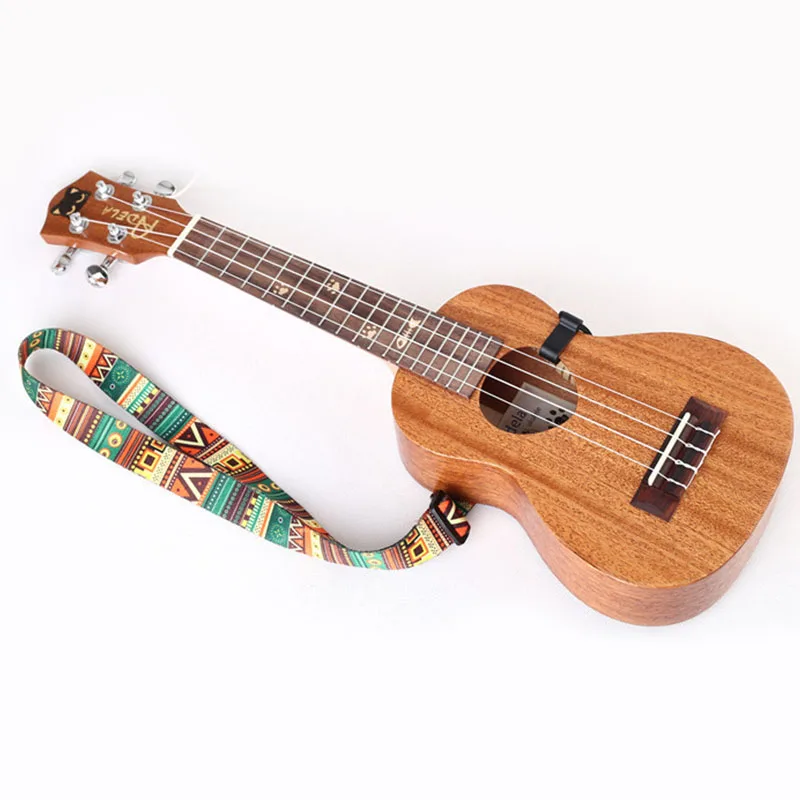 Adjustable Soft Polyester Guitar Ukulele Guitar Acoustic Bass Shoulder Strap Belt Band Hook Strap image 4