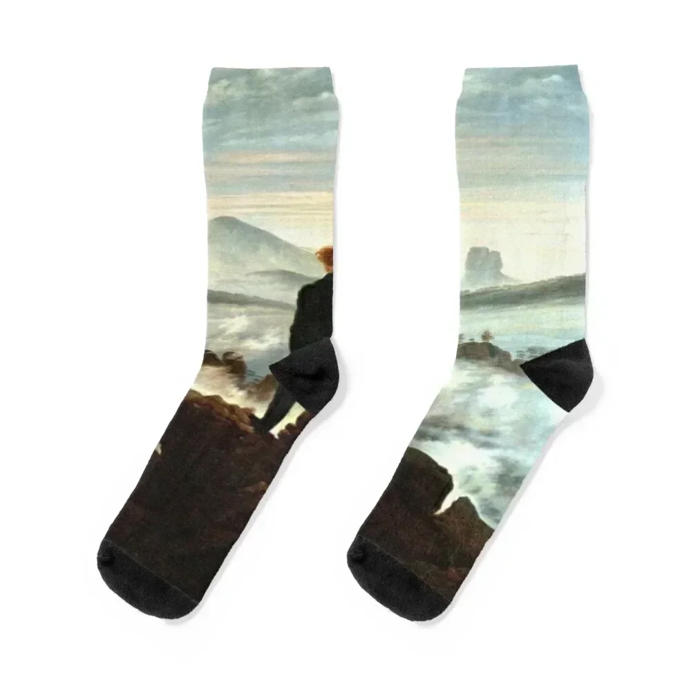 

Caspar David Friedrich - Wanderer above the sea of fog Socks loose football essential Ladies Socks Men's