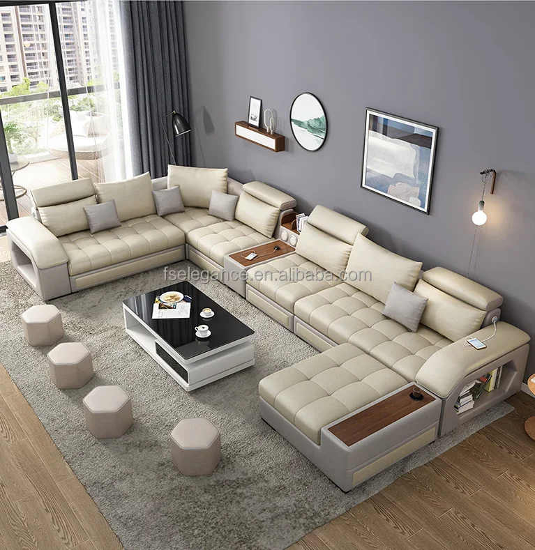 Foshan manufacturer custom luxury furniture leather sofa seats divan rexin living room sofa luxury sofa set