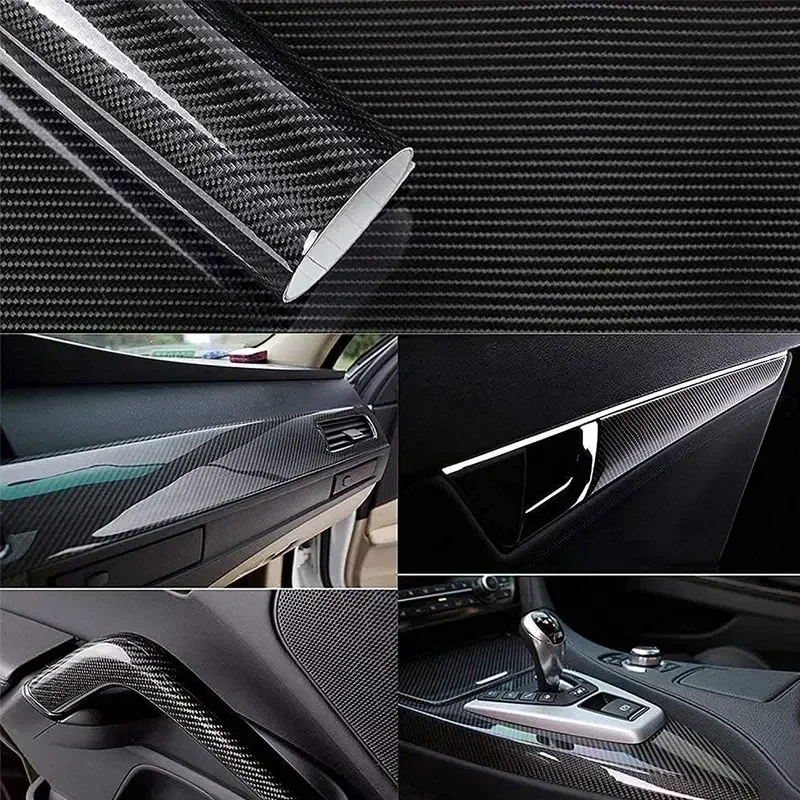 Car Interior Moulding 6D Carbon Fiber Film Gap Filler DIY Braid Trim Strip Universal Self Adhesive Luxury Car-Styling Sticker