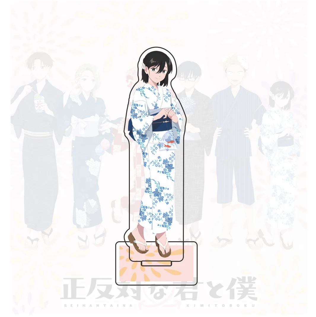 Acrylic 15cm Stand TV Anime 'Opposite Opposites You And Me' Suzuki Summer Festival Version Key Chain Home Desk Decor for Fans