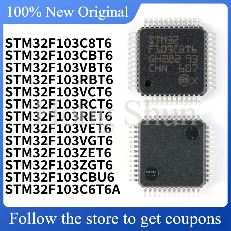

STM32F103C8T6 STM32F103CBT6 STM32F103RBT6 STM32F103VCT6 STM32F103RCT6 STM32F103RET6 STM32F103VET6 STM32F103ZET6 STM32F103C6T6A