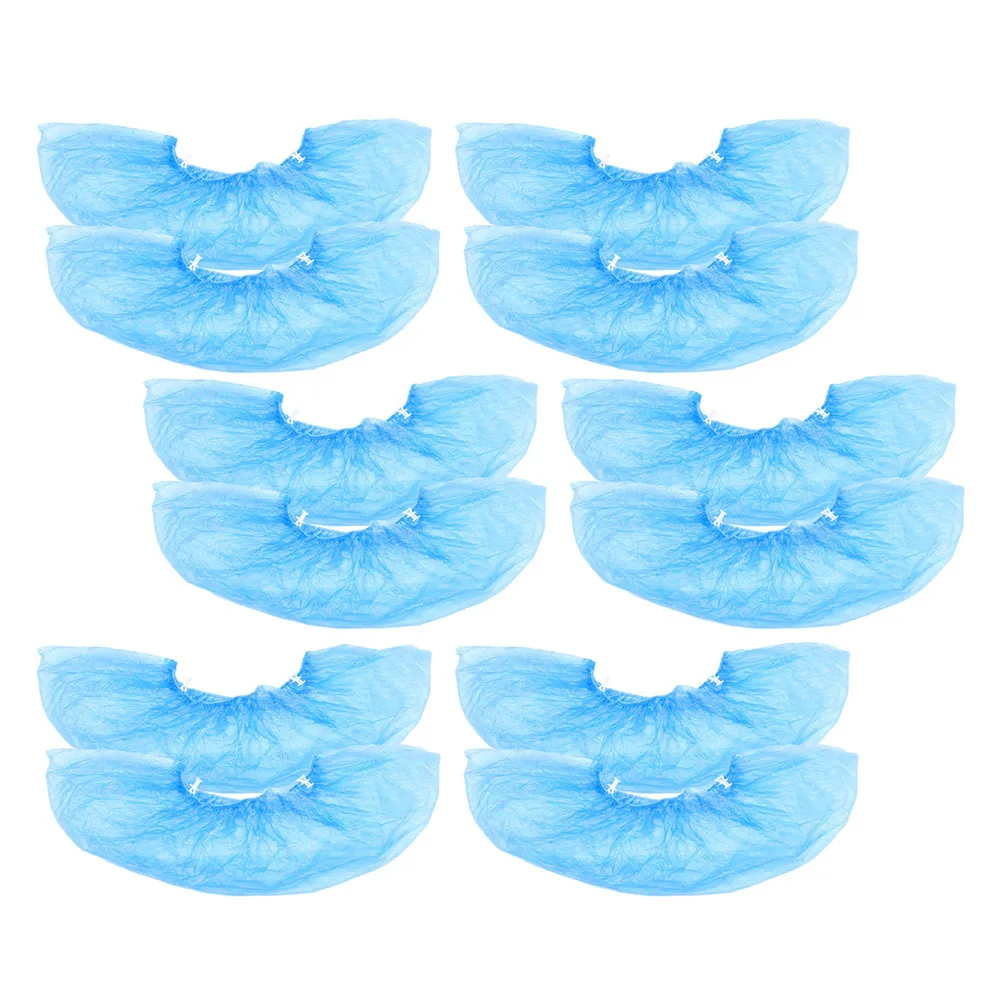 100pcs Disposable Shoe Covers T-Buckle Design Waterproof Anti-Slip Breathable For Home Hotel Office Floor Protection Shoe Cover