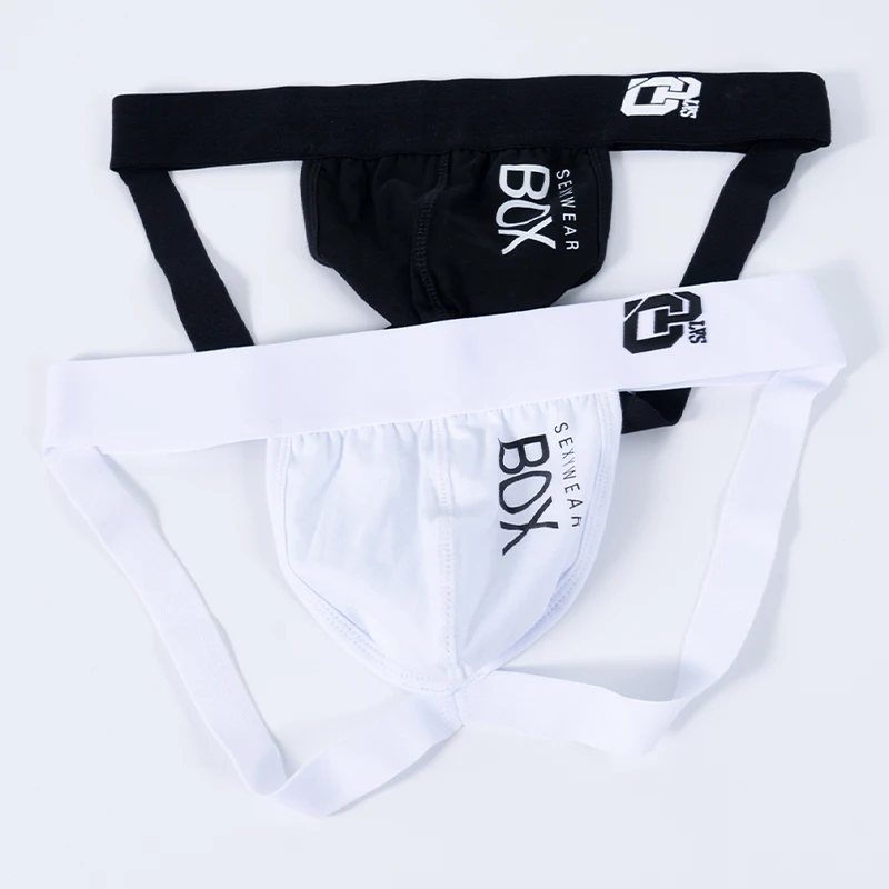 3pcs Open Back Sexy Men Underwear Cotton Jockstrap Bulge Pouch Brief Underpants Solid Male Bikini Slip Men's Tanga String Thong