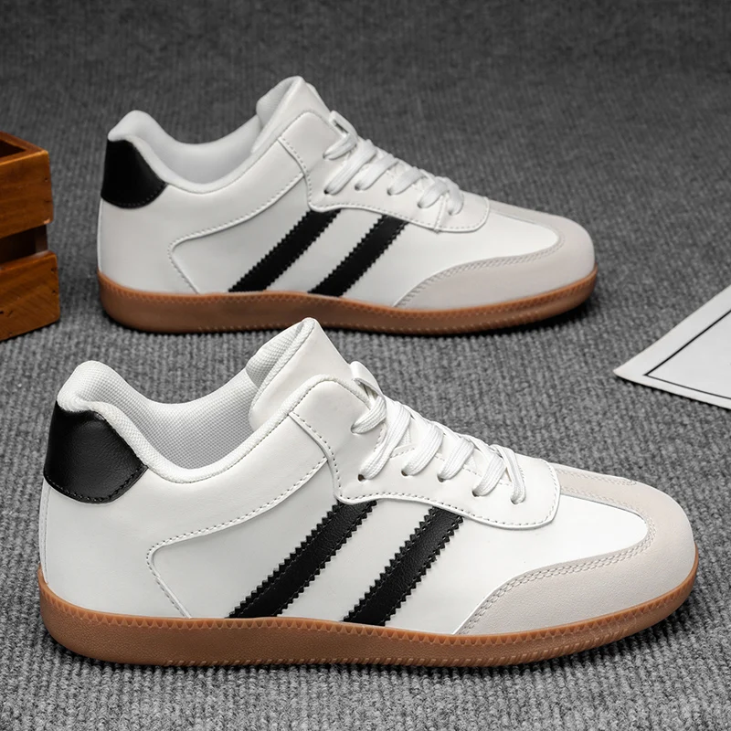 

Men's Shoes 2025 New Autumn Trendy Versatile Casual Sports White Sneakers Wear-Resistant Leather Surface Forrest Gump Shoes