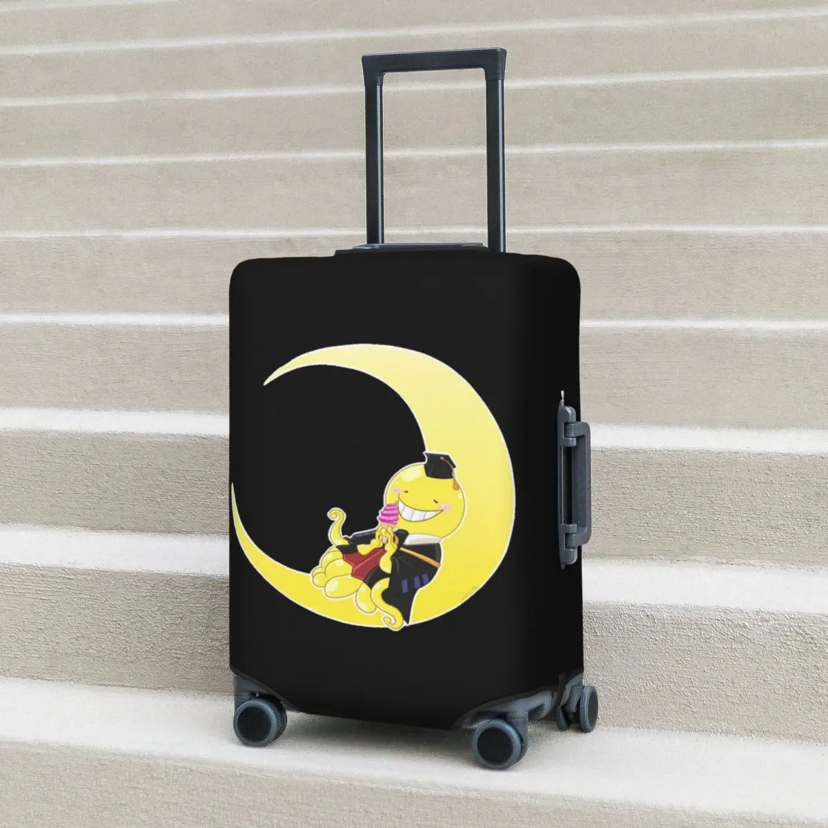 

Assassination Classroom Octopus Koro Sensei Suitcase Cover Protection Elastic Trip Luggage Protector Covers for 18-32 Inch