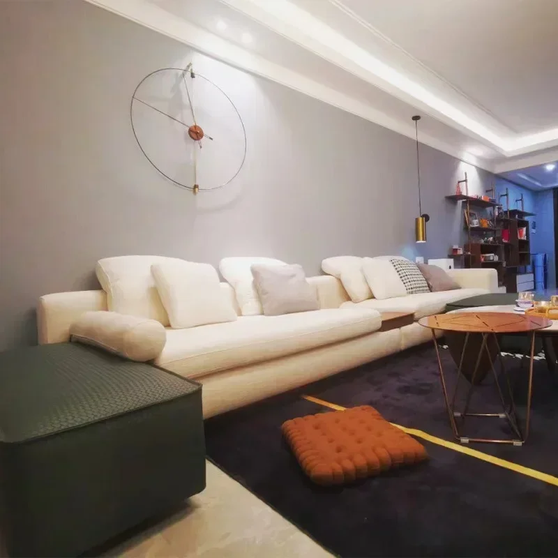Italian simple small apartment living room fabric sofa