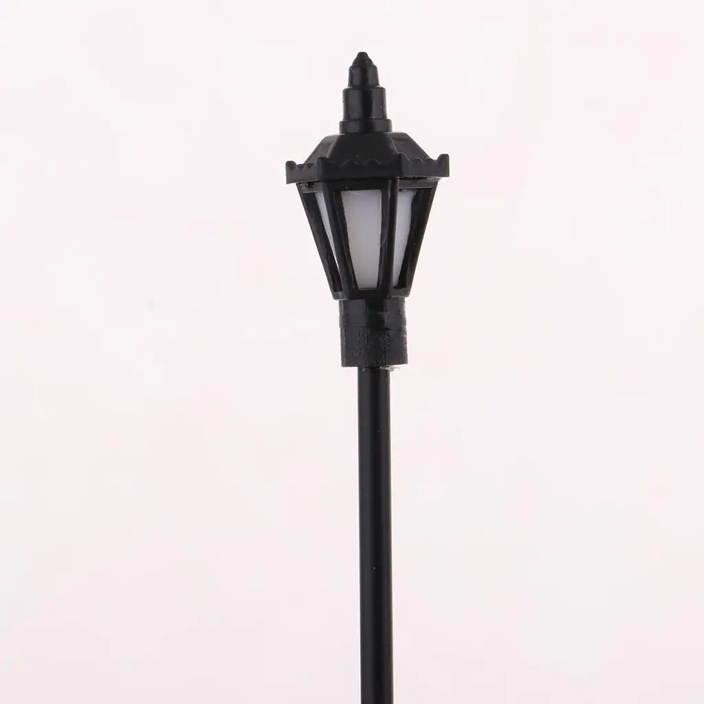 N Scale Miniature Street Lamp White Led Lights Model Railway Building Accessories for Sand Table Scene Decor