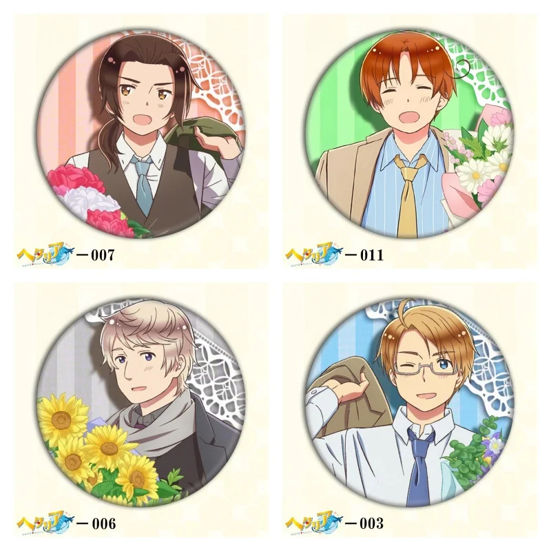 Anime Hetalia: Axis Powers Figures Feliciano Vargas Toris Laurinaitis Cosplay Kawaii Metal Badge Bag Pins Fans Christmas Gifts