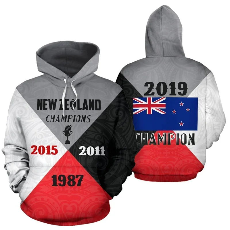 

Aotearoa New Zealand Silver Fern Flag Hoodies For Men Fashion Street Pullover Sweatshirt Women Children Hooded Coat Clothes