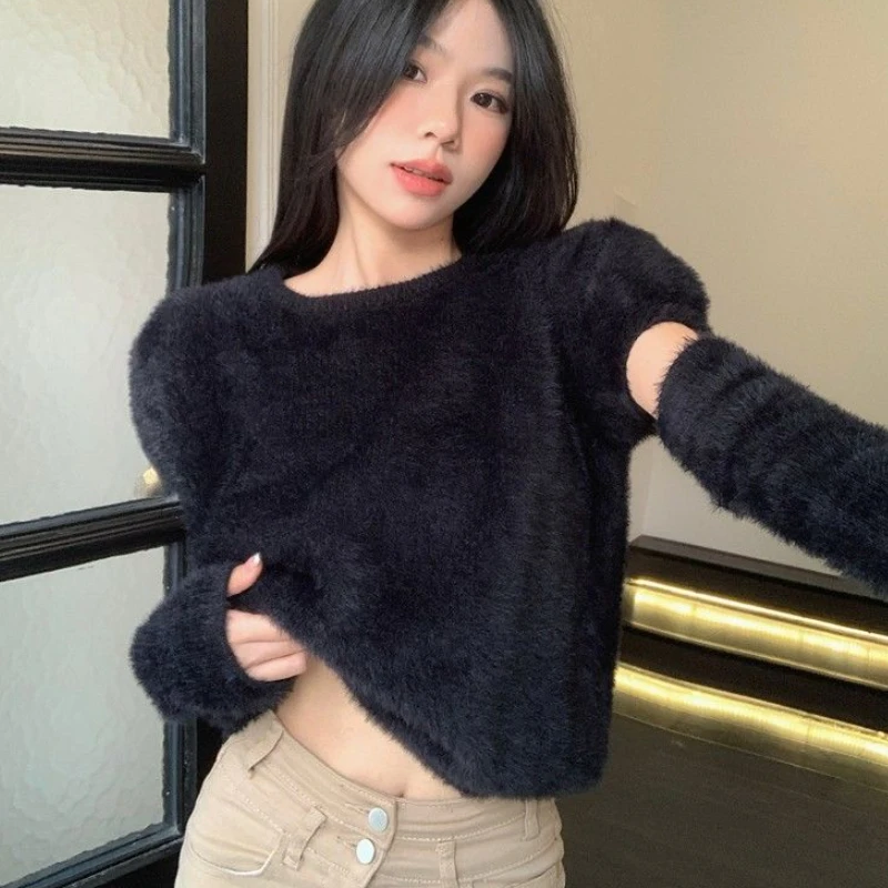 Sweater Pullovers Women Christmas Red Design Clothes All-match Simple Female Elegant Autumn Warm Basic Stylish Solid New Arrival