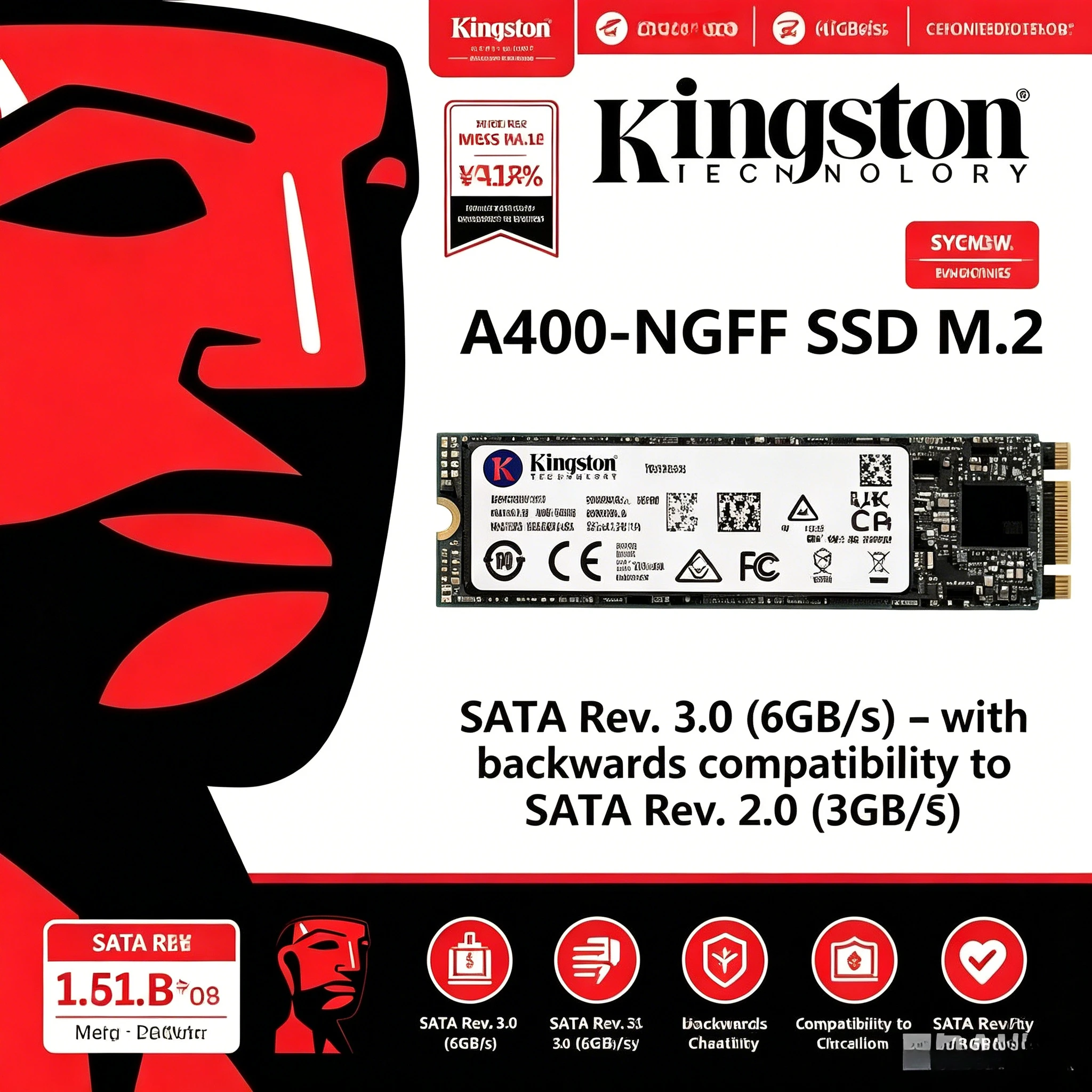 Kingston A400-NGFF SSD M.2 2280 Internal Solid State Drives 2TB 1TB 480G 240G 120G M.2 SSDs SATA Hard Disk for Laptop Desktop PC