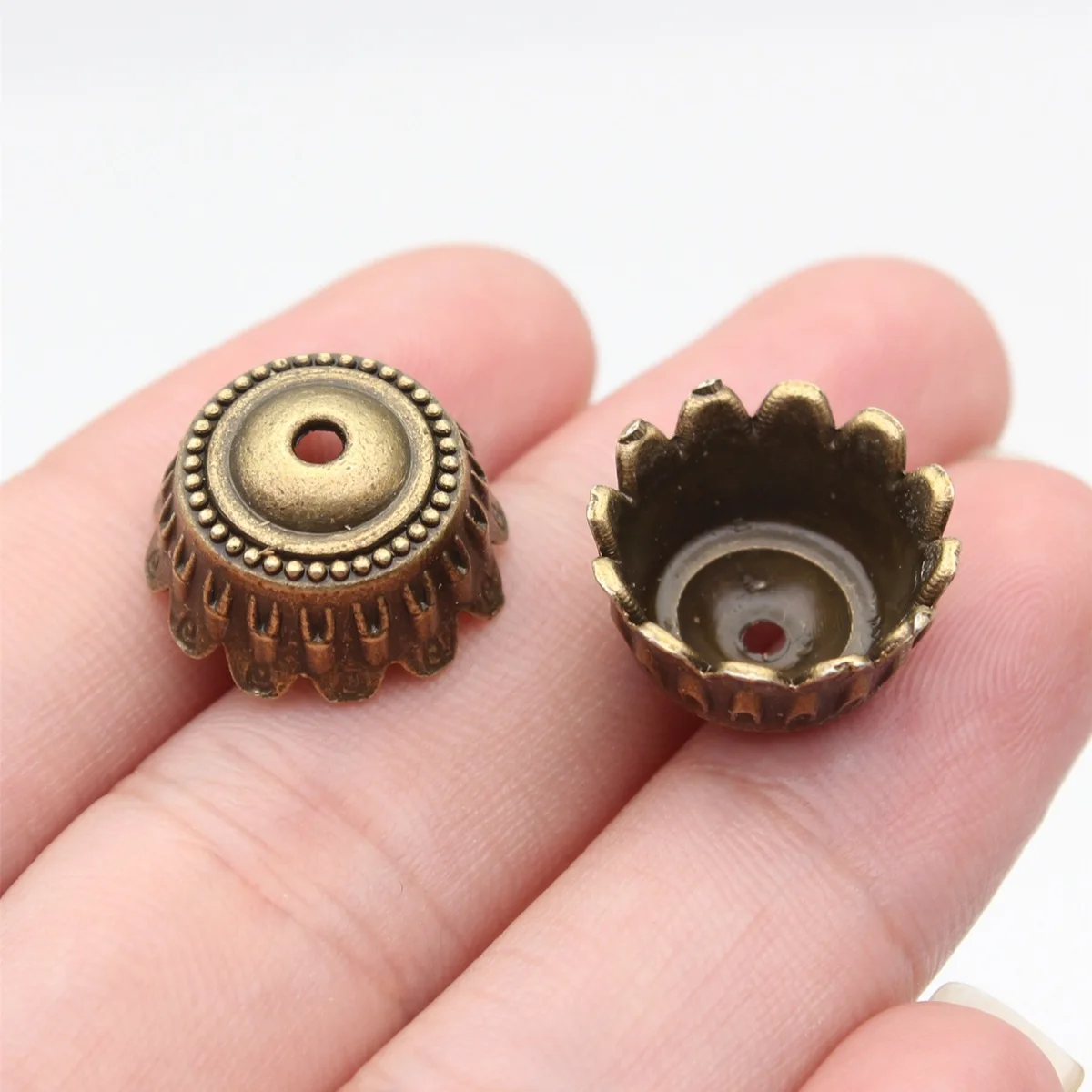 Metal Tassel Caps End Stopper Cord Lock For Wax Cord Leather Jewelry Craft Supplies