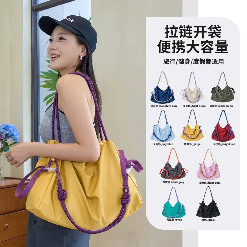 Large Capacity Waterproof Nylon Crossbody Storage Bag Unisex Casual Shoulder Organizer Bag for Travel Commute Sports