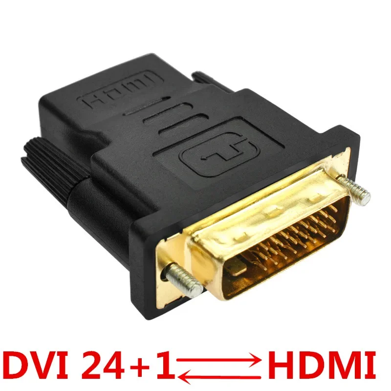 DVI 24+1 Male to HDMI Female Adapter Converter Gold Plated DVI 24+1 to HDMI Converter 1080P for PC PS3 Projector HDTV