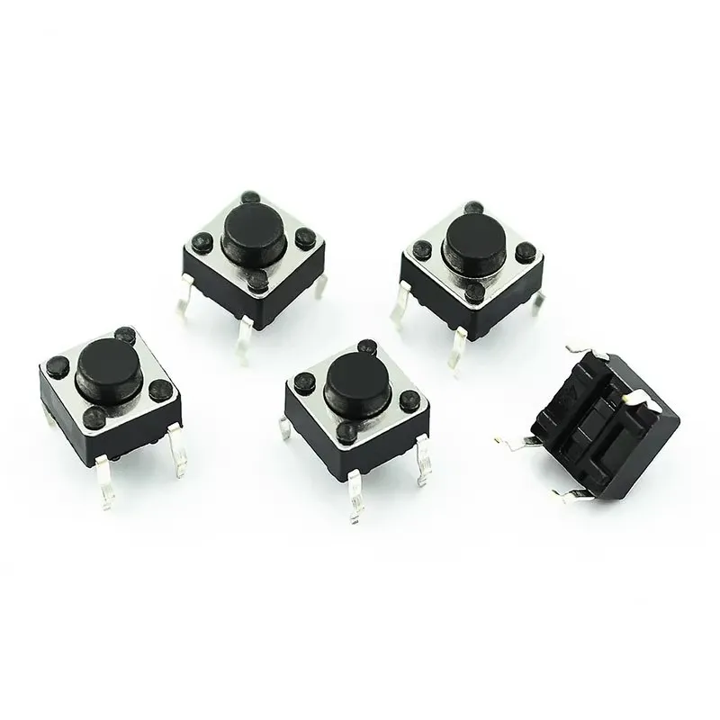 6*6*6MM 6*6*5MM micro switch Touch switch Small key switch Horizontal copper foot