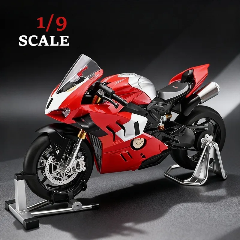 

Моделирование 1:9 спрей V4R сплав модель мотоцикла звук свет коллекция супер мотоцикл игрушка дети мальчик подарок на день рождения домашний декор