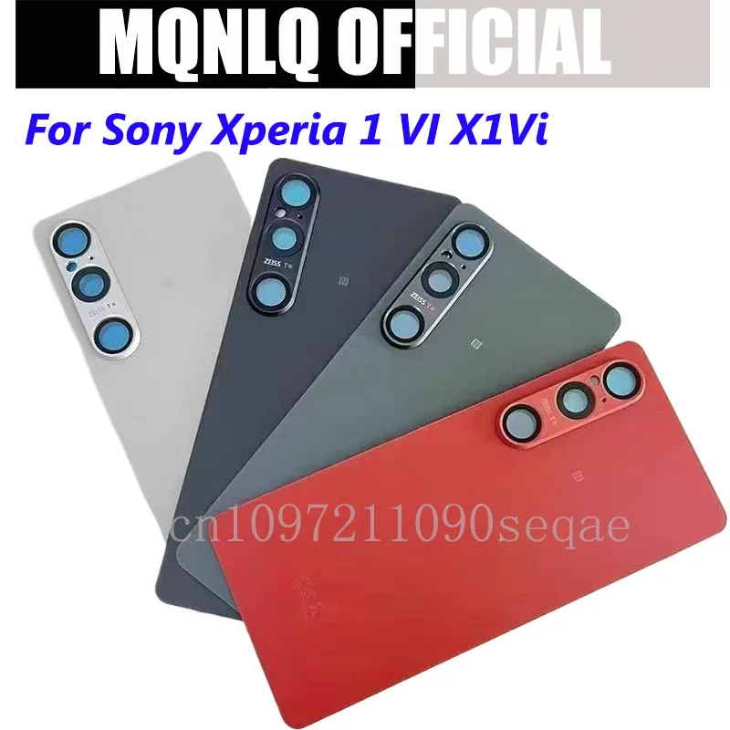 AAA Battery Housing Lid For Sony Xperia 1 VI X1Vi Back Cover Rear Case Mobile Shell + Camera Frame Glass Lens