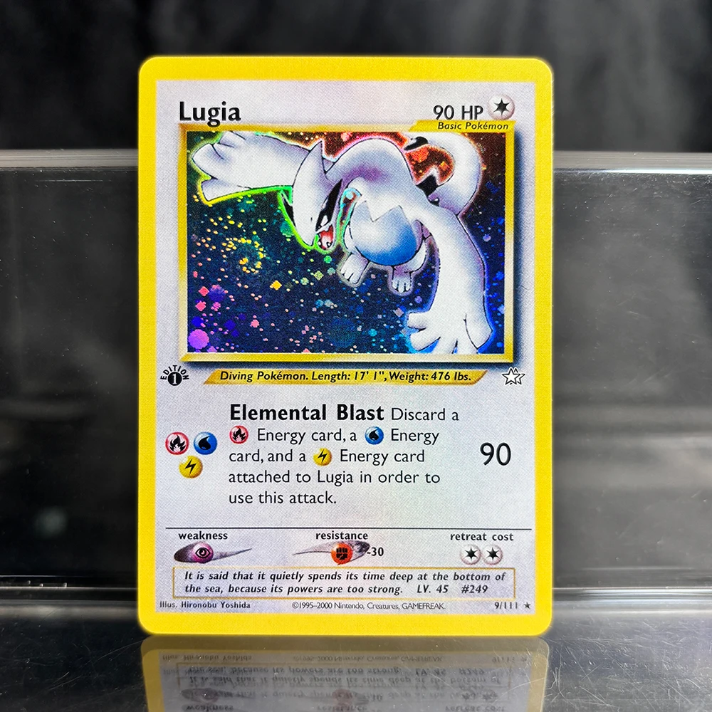 PKM Holografische einzelne Proxy-Karten Lugia Charizard Venusaur Folie Spielesammlungskarten PTCG Kinderspielzeug