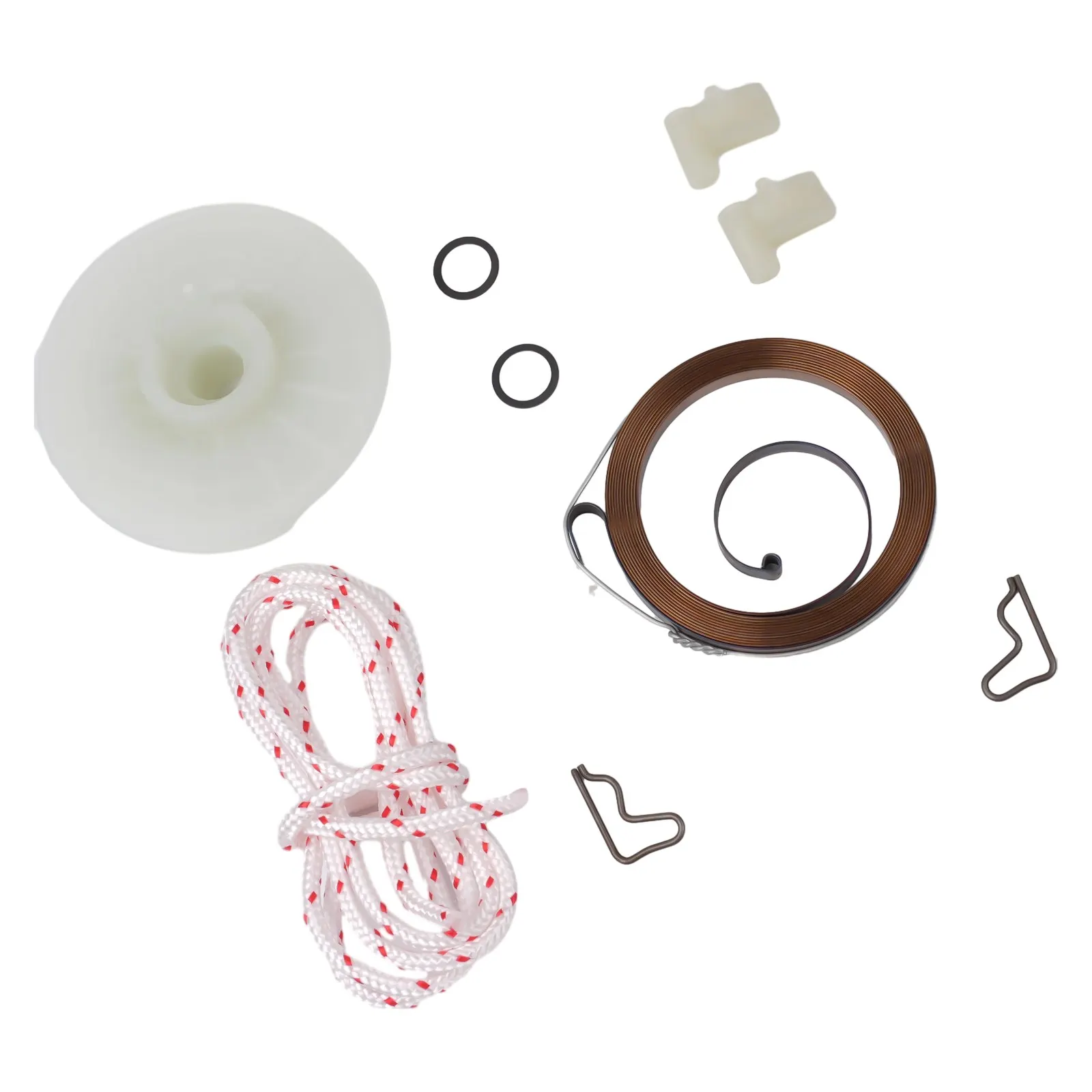 Rückstoßstarter-Riemenscheiben-Feder-Seil-Pflock-Kit für FC55/FS55/FS45/FS46/FS38/HL45 Trimmer & Rasenmäher-Ersatzkit