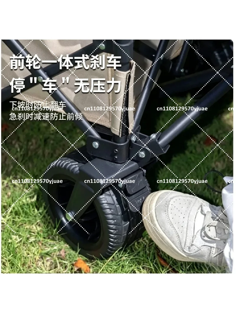 Portable Folding Camping Cart Heavy Duty Collapsible Outdoor Wagon for Shopping Beach Picnic