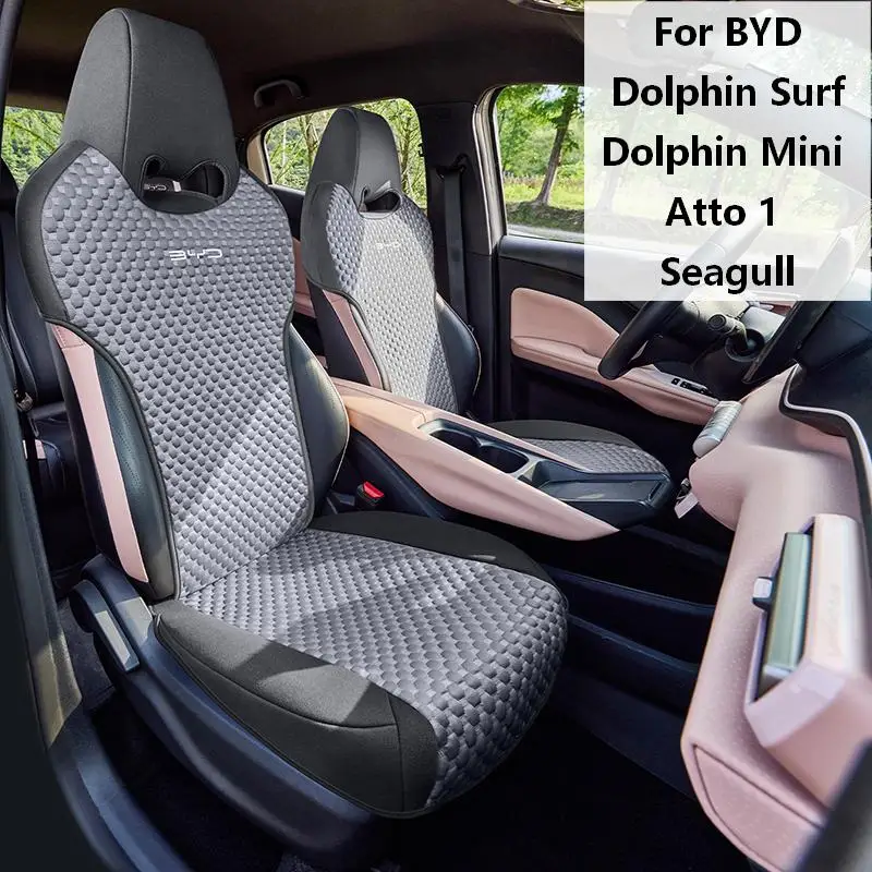 BYD Dolphin Surf Dolphin Mini Atto 1 Seagull 4‑seat Semi‑Surrounded PU Leather Fabric Mixed Seat Covers Auto Protection
