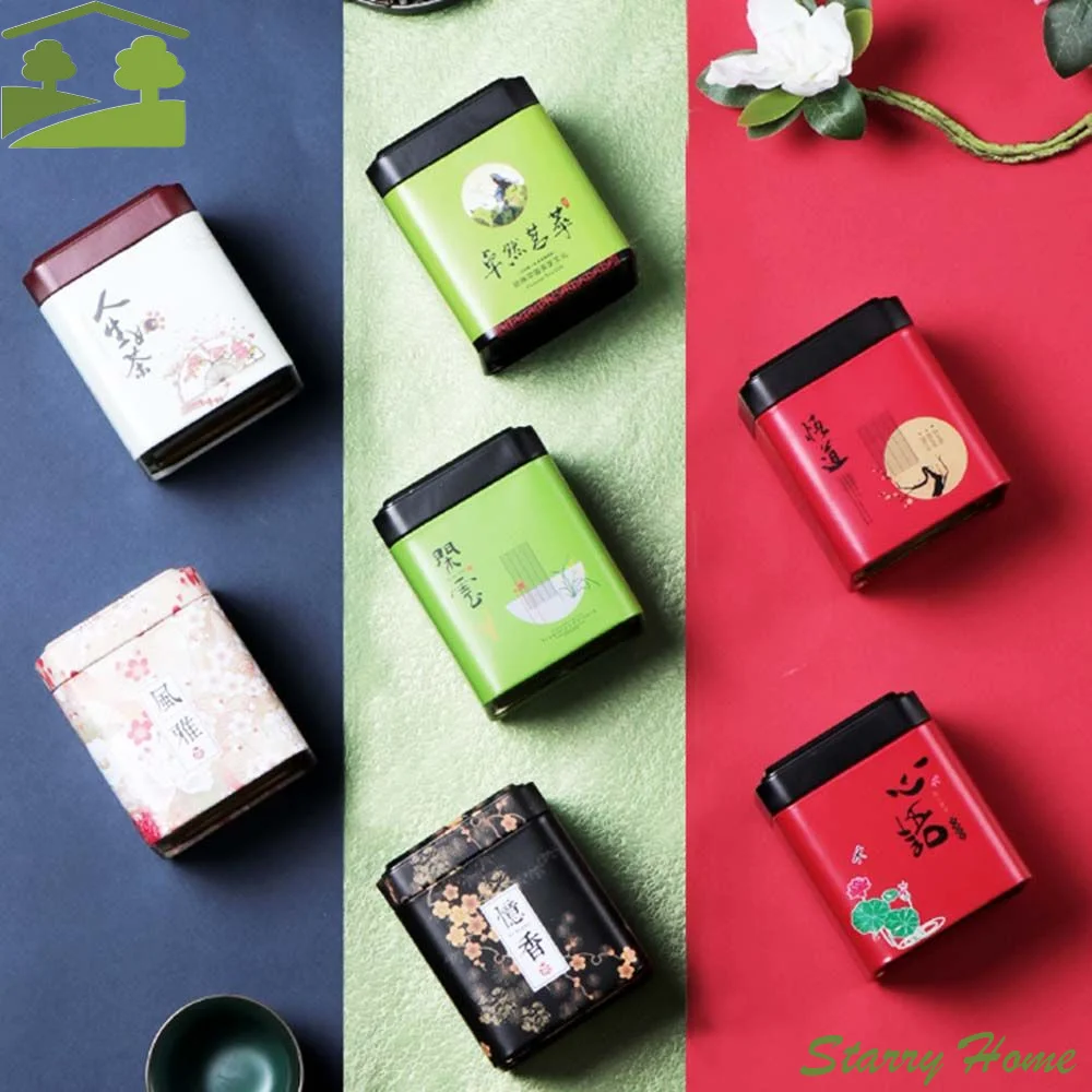 Metal High Quality Kitchen Storage Aluminum Decoration Sealed Canister Airtight Container Coffee Jar Tea Caddies Tea Box