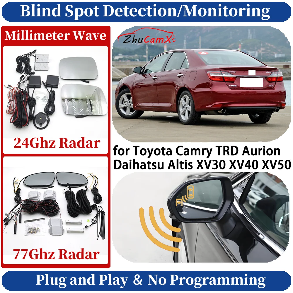 Blind Spot Monitoring/Detection System for Toyota Camry TRD Aurion Daihatsu Altis XV30 XV40 XV50 Driving Lane Change Assist