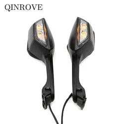 For Kawasaki ZX10R Ninja 400 650 Honda CBR 600RR 1000RR Motorcycle Rear Mirror With LED Turn Signal Light Sportbike Side Mirror