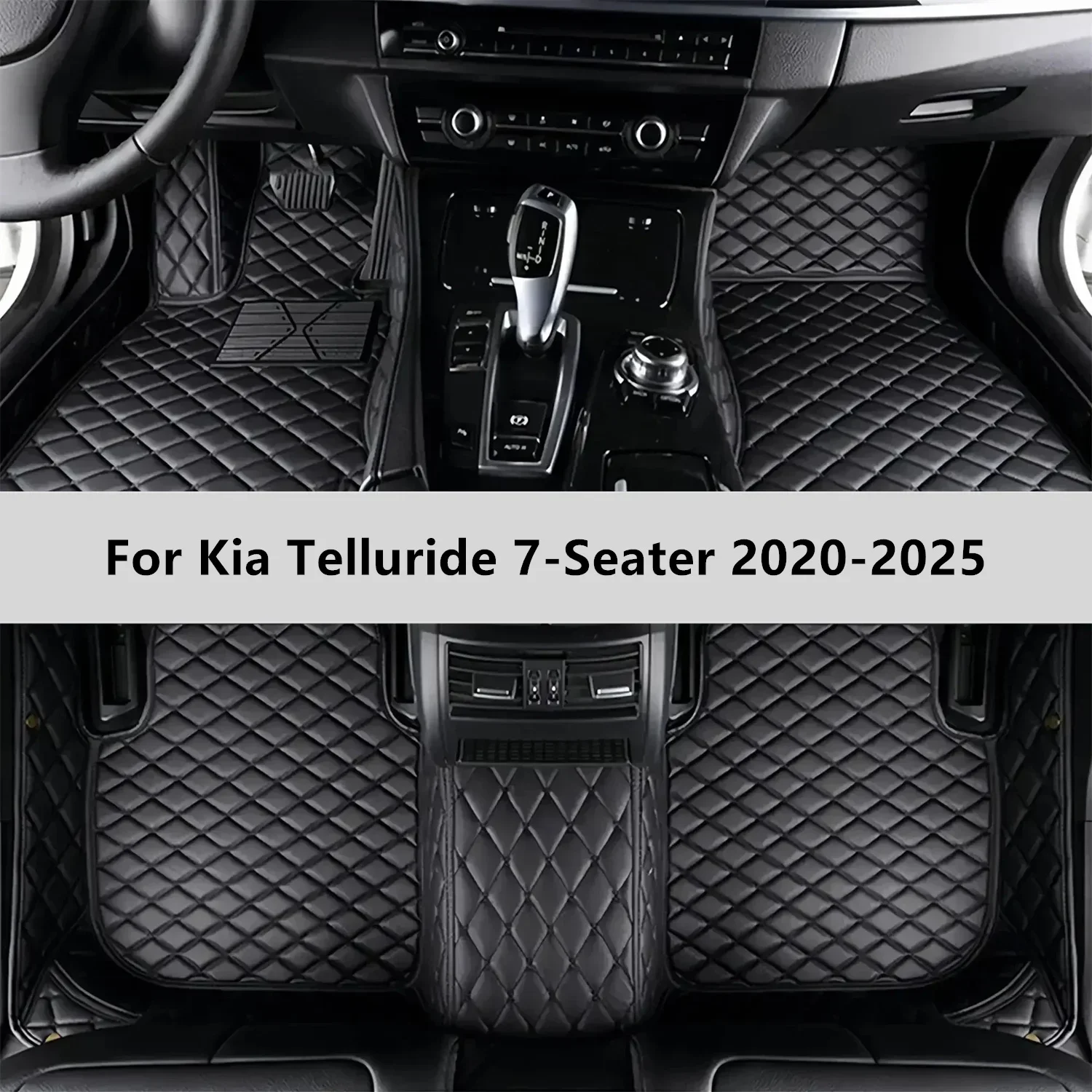 Custom Car Floor Mats For Kia Telluride 7-Seater 2020-2025 Floor Mat Car Mat Accessories Men Women Interior Accessories