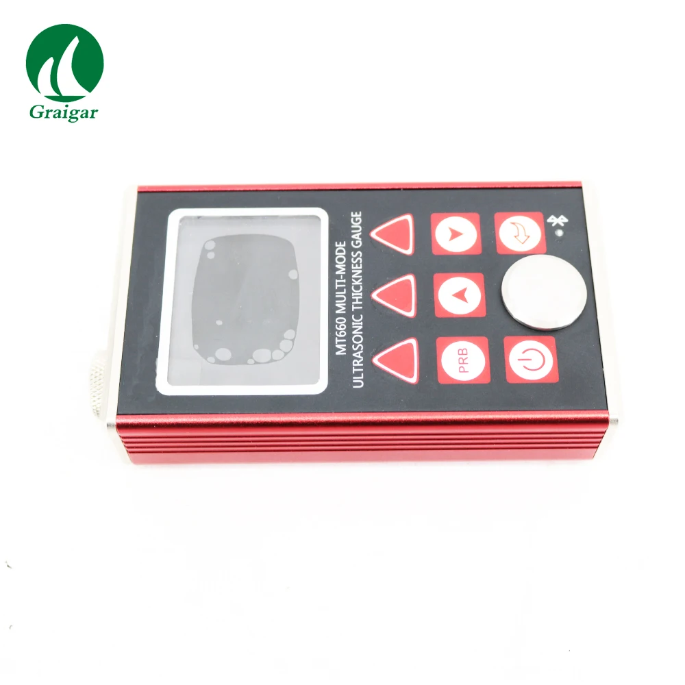 ljc  new MT660 Multi-Mode Ultrasonic Thickness Gauge Thickness Meter Tester Measuring Range 0.65-600mm( P-E)/3-100mm (E-E)