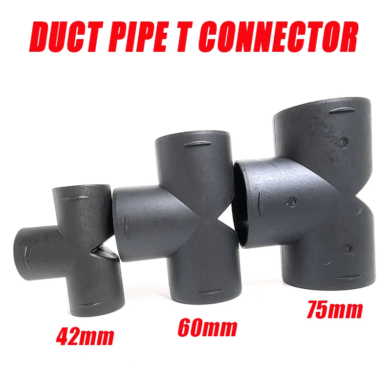 42mm 60mm 75mm 90mm 1 Vavles Flap Air Vent Ducting T Piece Pipe Joiner Connector For Webasto Eberspaecher Diesel Parking Heater