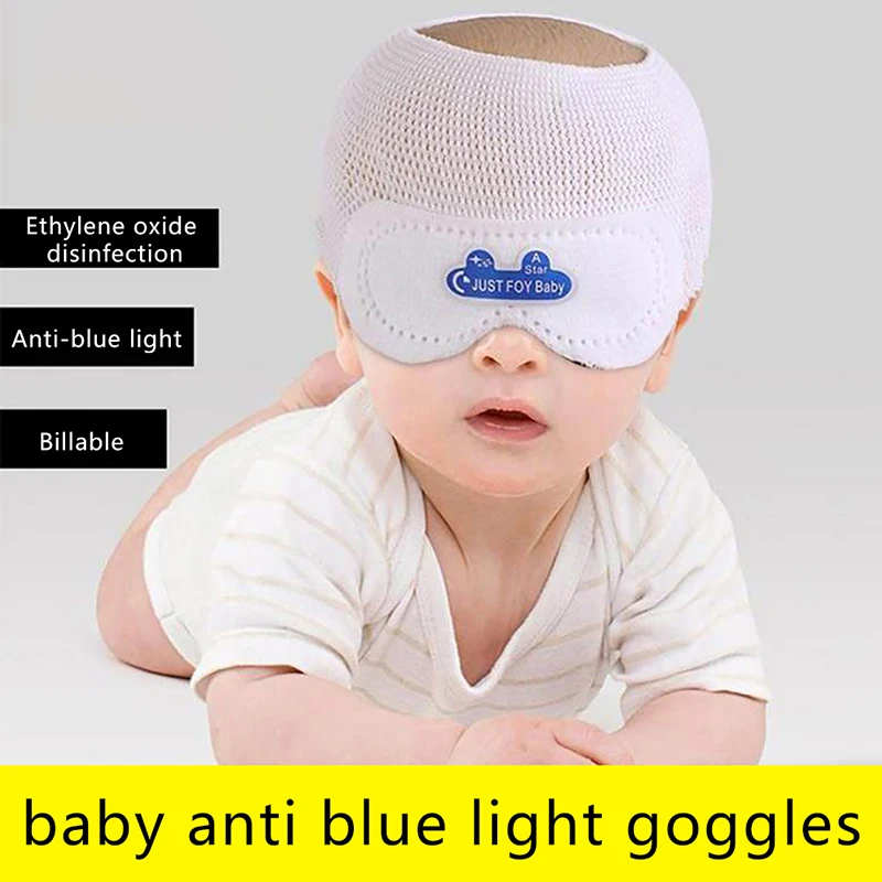 

Hot 1Pc Newborn Phototherapy Protective Eye Mask Baby Anti-Blue Light Sunproof Eye Cover Phototherapy Blue Light Baby Masks