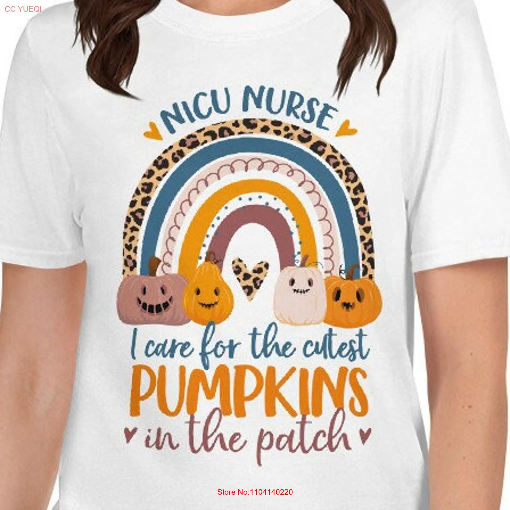 NICU Nurse Halloween T Shirt I Care For The Cutest Pumpkins In Patch Boo Crew Pediatric Squad long or short sleeves