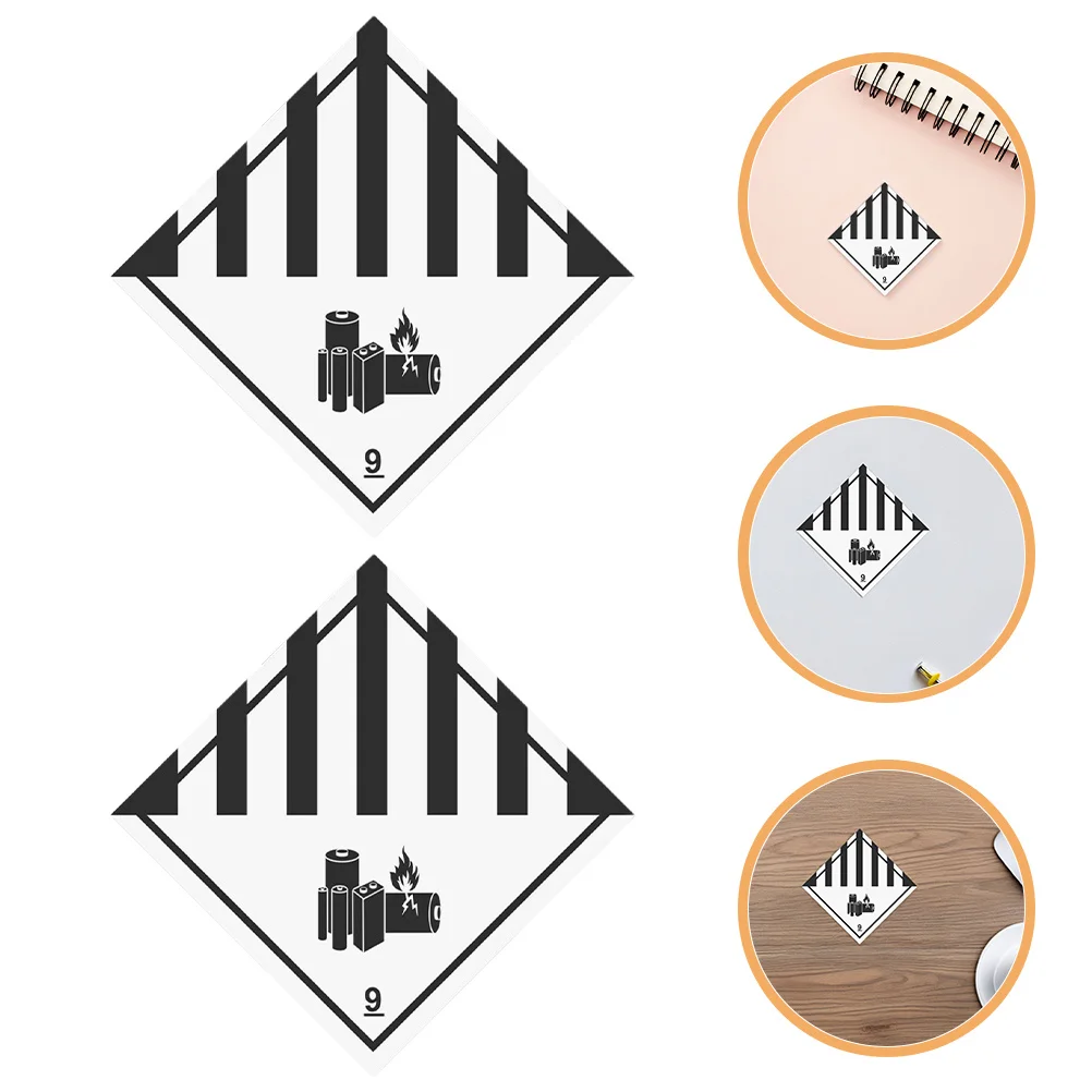 

100Pcs Hazardous Material Labels Self Adhesive Vinyl Writable Stickers for Packaging Fire Safety Warning Classification