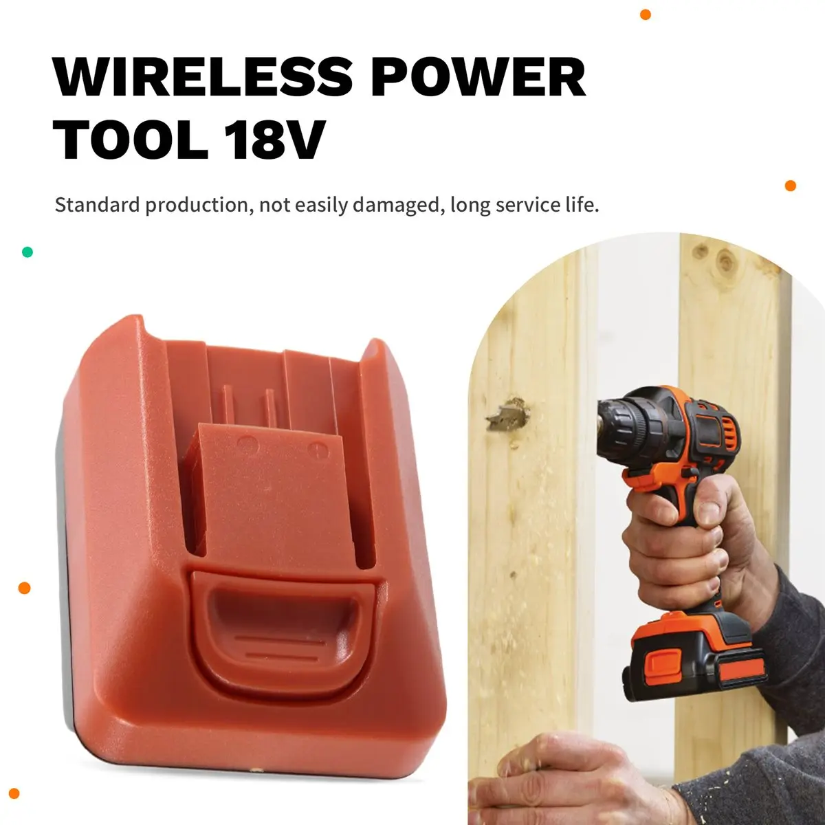 DT81 Upgraded Battery Adapter Converter for Black & Decker 20V to Fein 18V Cordless Tool, Power Tool Battery Converter