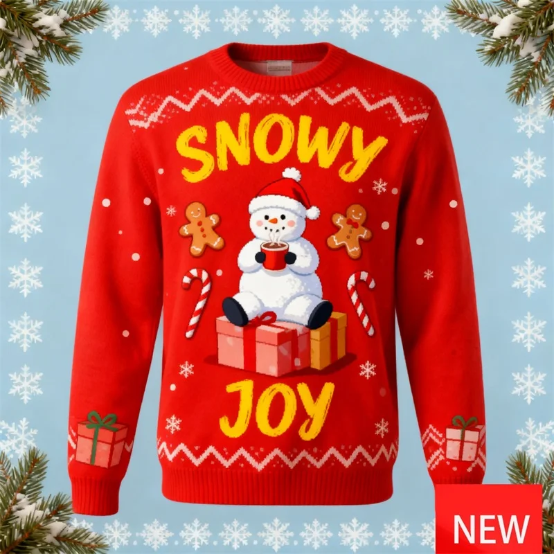 

Мужской и женский рождественский пуловер, толстовка с 3D рождественским снеговиком и принтом Санта-Клауса, уродливый свитер унисекс, джемпер для праздничной вечеринки, спортивный костюм, топы