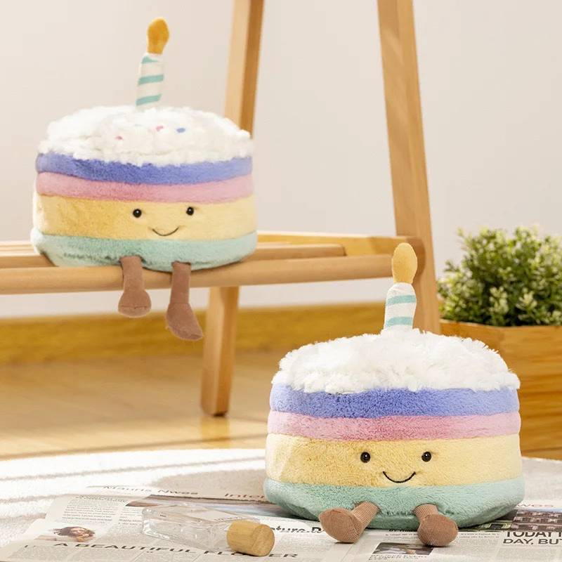 New Birthday Plush Toy  Cake Jelly Cat Doll Cake Cloth Puppet Cute Fun Shop Soothing The Doll Valentine'S Festival Birthday Gift