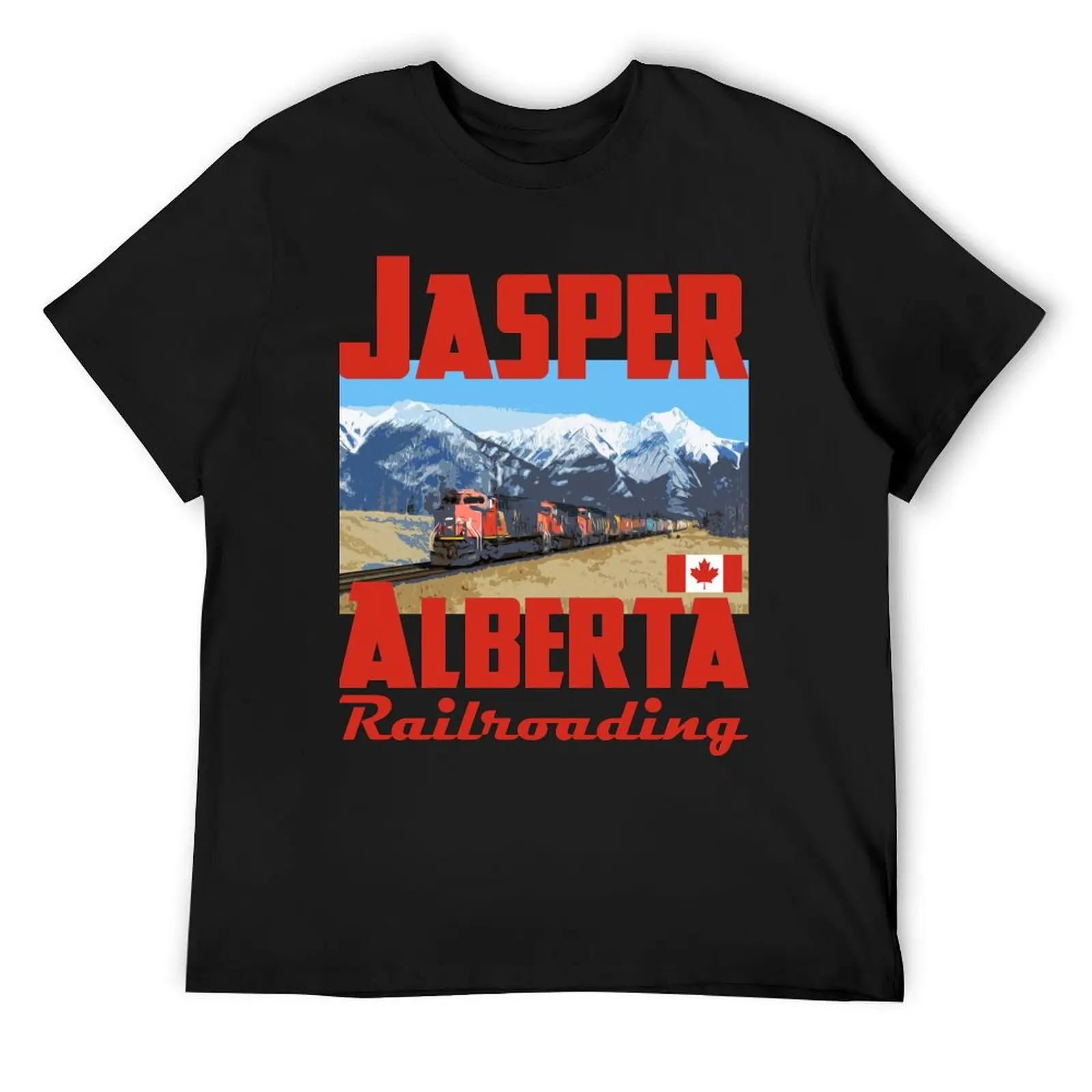 

Jasper Alberta Railroading T-Shirt cute tops shirts graphic tees mens clothing