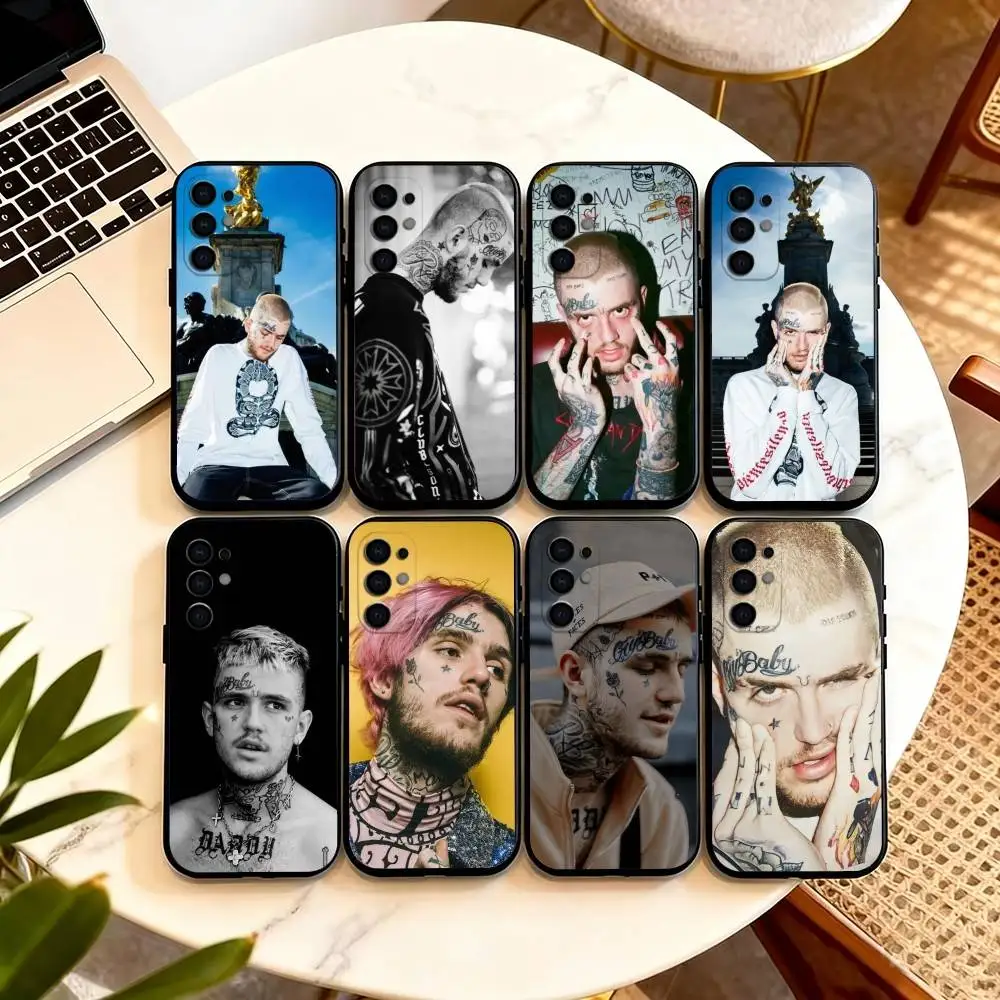 

Lil Peep Hellboy L-Love Rapper Phone Case For Samsung S25,S24,S21,S22,S23,S30,Ultra,S20,Plus,Fe,Lite,Note,10,Black Cover