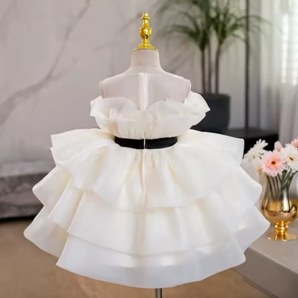 

Baby Girl Princess Sleeveless Tutu Dress Ruffled Infant Toddler Child Wedding Party Pageant Birthday Baby Clothes 1-12Y