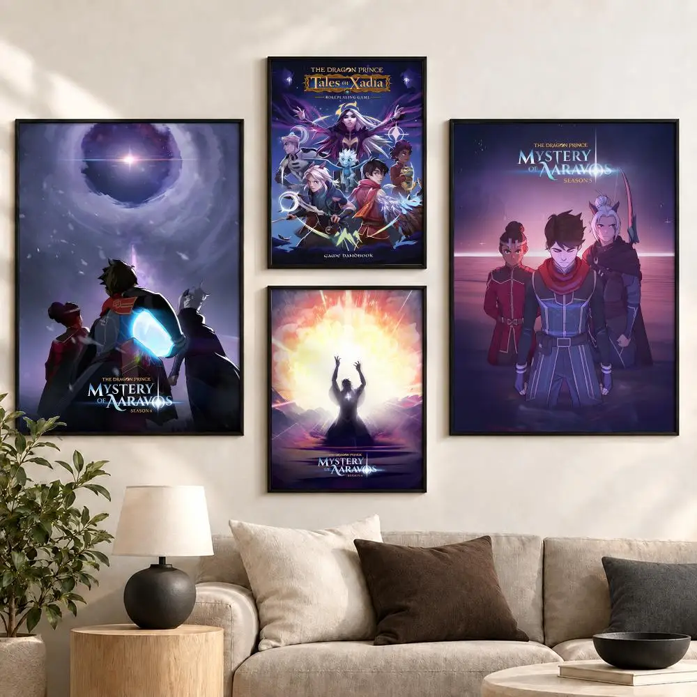 The Dragon Prince Fantasy Series Epic Magic Adventure Poster Aesthetic Art Print for Bedroom & Living Room Decor, Unframed