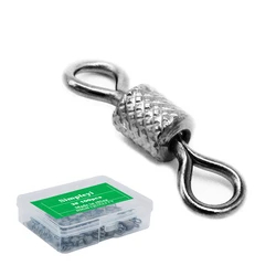 100pcs/box Fishing Connector Swivel Ball Bearing Swivel Snap Rolling Ring Lure Carp Fly Fishhooks Accessories Goods For Fishing