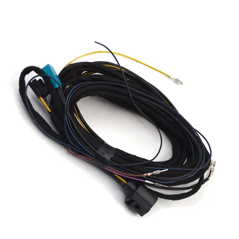 HOT-For VW Golf 7 2015-2018 MK7 PASSAT B8 POLO Compatible Flip Logo Rear View Camera Reversing Camera Cable Harness 5GG 827 469 view 3