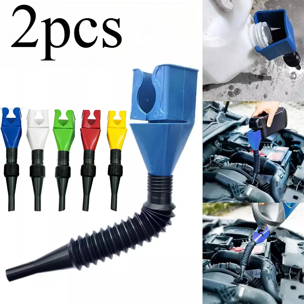 

2pcs Plastic Car Motorcycle Refueling Engine Oil Funnel Filter Conveying Tool Oil Change Funnel Car Accessories Repair Tools