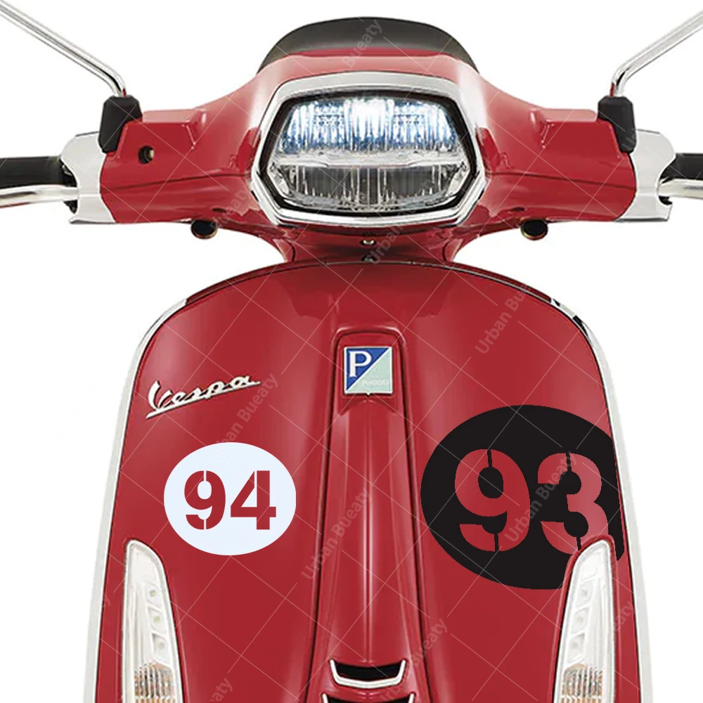 75th Anniversary Motorcycle number 89-100 Decal For Piaggio Vespa LXV 946 GTV 150 Sprint Sei Giorni Picnic PRIMAVERA GTS VX LV