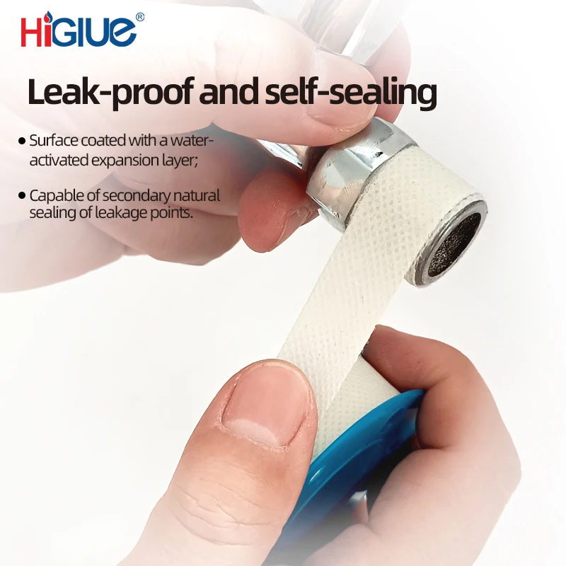 PTFE Pipe Sealing Tape, Teflon Thread Seal Tape, Leak-Proof Sealing Tape for Gas and Water. Only 3 Wraps Are Required