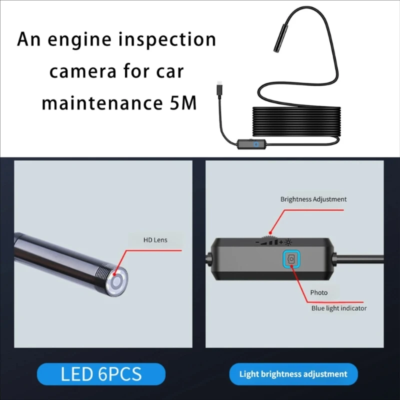 Drain Line Endoscope Camera with Phone Display and 5m Cable Review